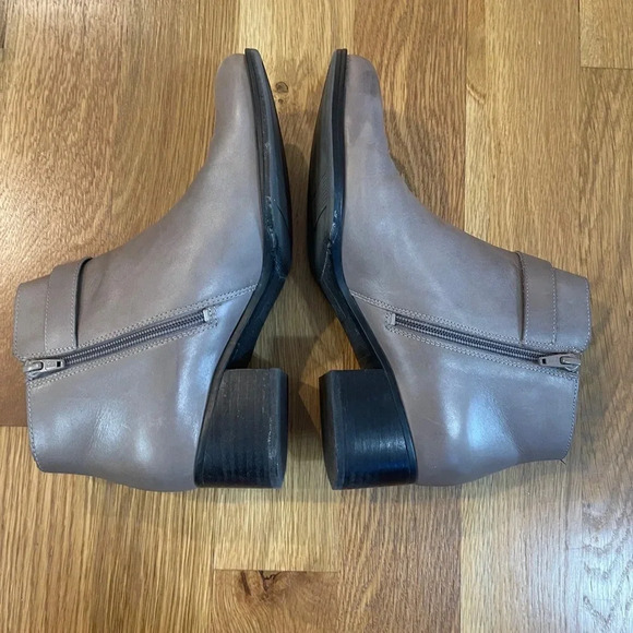 Naturalizer Dora Modern Grey Leather Ankle Boots Size 9.5 - Picture 6 of 14